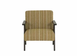 Fauteuil Malone 75x79x82cm - polyestervezel - oker/wit