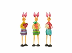 Figuur Konijn met hart, ei of wortel H25cm