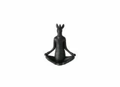 Figuur Yoga Zebra  H18cm - polystone - zwart