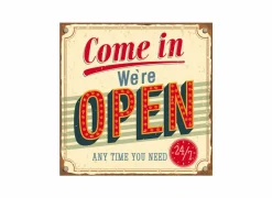 Foto op canvas We're Open 60x60cm