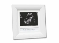 Fotokader 10x10cm - hout & glas - wit