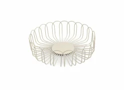 Fruitmand Flores Ø26,5x7,5cm - ijzer - grijs