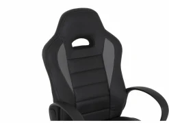 Gamestoel Maquina 60x65x120cm - lederlook - zwart & grijs