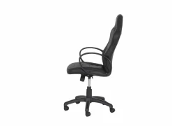 Gamestoel Maquina 60x65x120cm - lederlook - zwart & grijs