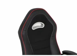 Gamestoel Trooper 67x77x132cm - lederlook - zwart rood