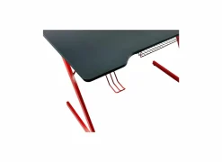 Gamingbureau Roald 120x60x74cm - melamine & metaal -  rood & zwart