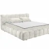 Gestoffeerd bed Bexley 180x200cm - stof - ivoor inclusief bodem en matras