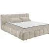 Gestoffeerd bed Bexley 180x200cm - stof - taupe inclusief bodem en matras