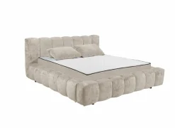 Gestoffeerd bed Bexley 160x200cm - stof - taupe inclusief bodem en matras