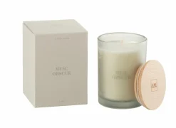 Geurkaars Accords Essentiels Musc Obscur 38u  8,5x8,5x12,5cm - glas - blauw