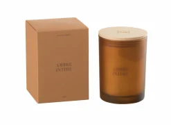 Geurkaars Ambre Intime Ø8,5x12,5cm - glas/paraffine - oranje