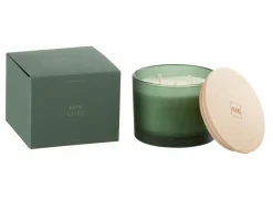 Geurkaars Bois Givre Ø11,5x10cm - glas/paraffine - groen