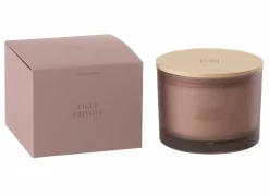 Geurkaars Figue Frivole Ø11,5x10cm - glas/paraffine - roze