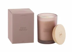 Geurkaars Figue Frivole Ø8,5x12,5cm - glas/paraffine - roze