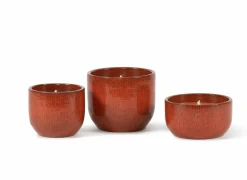 Geurkaars outdoor Ø15x13cm - keramiek - oranje