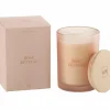 Geurkaars Rose Reveuse Ø8,5x12,5cm - glas/paraffine - roze