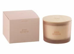 Geurkaars Rose Reveuse Ø11,5x10cm - glas/paraffine - roze