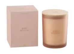 Geurkaars Rose Reveuse Ø10,5x14cm - glas/paraffine - roze