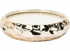 Geurkaars Soft Vanilla Ø20cm - keramiek - goud - 20u