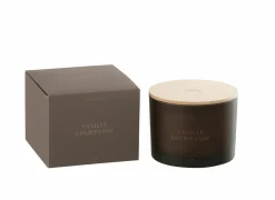Geurkaars Vanille H10cm 28h - bruin