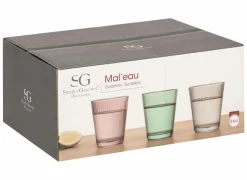 Glas Mal'eau 34cl - glas - multicolor set van 6