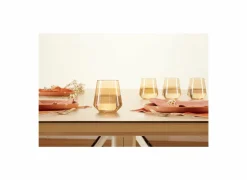 Glas Olga 45cl - glas - amber set van 6