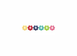 Glasmarkers bloem silicone - multicolor - set van 6