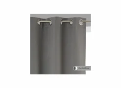Gordijn verduisterend 135x240cm - polyestervezel - grijs - set van 2