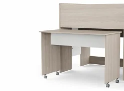 Halfhoogslaper inclusief bureau Nano 90x200cm - decor - shannon eik & wit