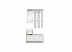 Halkast Rudolf 100cm - melamine - wit & beton