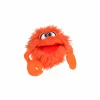Handpop Knipser Krab H16cm - polyester - oranje