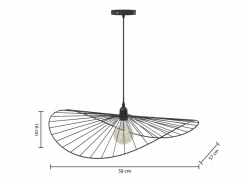 Hanglamp Adelia Ø58cm - staal - zwart