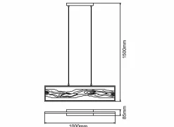 Hanglamp Chaumont 100x8,5x150cm 20W LED