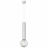 Hanglamp Ø5,6cm 1x60W E27 - aluminium - wit