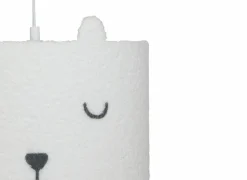 Hanglamp kinderkamer Toxey Ø28xH28cm - bouclé - wit