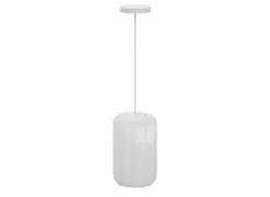 Hanglamp Tobie Ø25cm - katoen/staal - wit