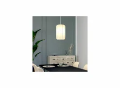 Hanglamp Tobie Ø25cm - katoen/staal - wit