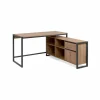 Hoekbureau Denver 139x142x75cm - decor - artisanale eik & antraciet