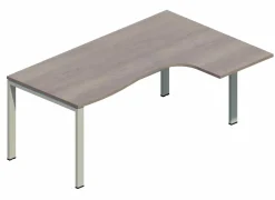 Hoekbureau Portico 180x120x73cm - melamine - nebraska & aluminium