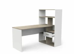Hoekbureau Strate 156x133x91cm - decor - kronberg eik & wit