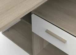 Hoekbureau Strate 156x133x91cm - decor - kronberg eik & wit