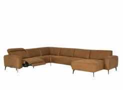 Hoeksalon 2290  371x281cm - stof - cognac met relax