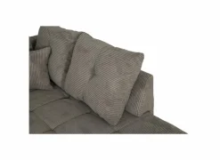 Hoeksalon Abby 311x170cm - stof - bruin met bedfunctie