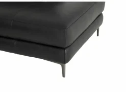 Hoeksalon After 295x232cm - leder - zwart met relax