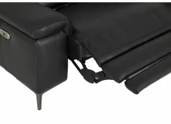 Hoeksalon After 295x232cm - leder - zwart met relax