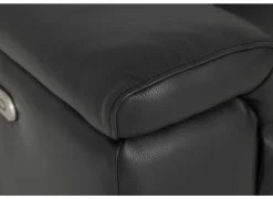 Hoeksalon After 295x232cm - leder - zwart met relax