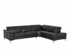 Hoeksalon After 295x232cm - leder - zwart