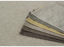 Hoeksalon Alcamo 331x184cm - stof - grijs met poef