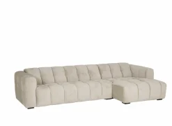 Hoeksalon Alps 322x158cm - stof - beige