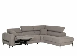 Hoeksalon Arkon 296x238cm - stof - taupe met relax